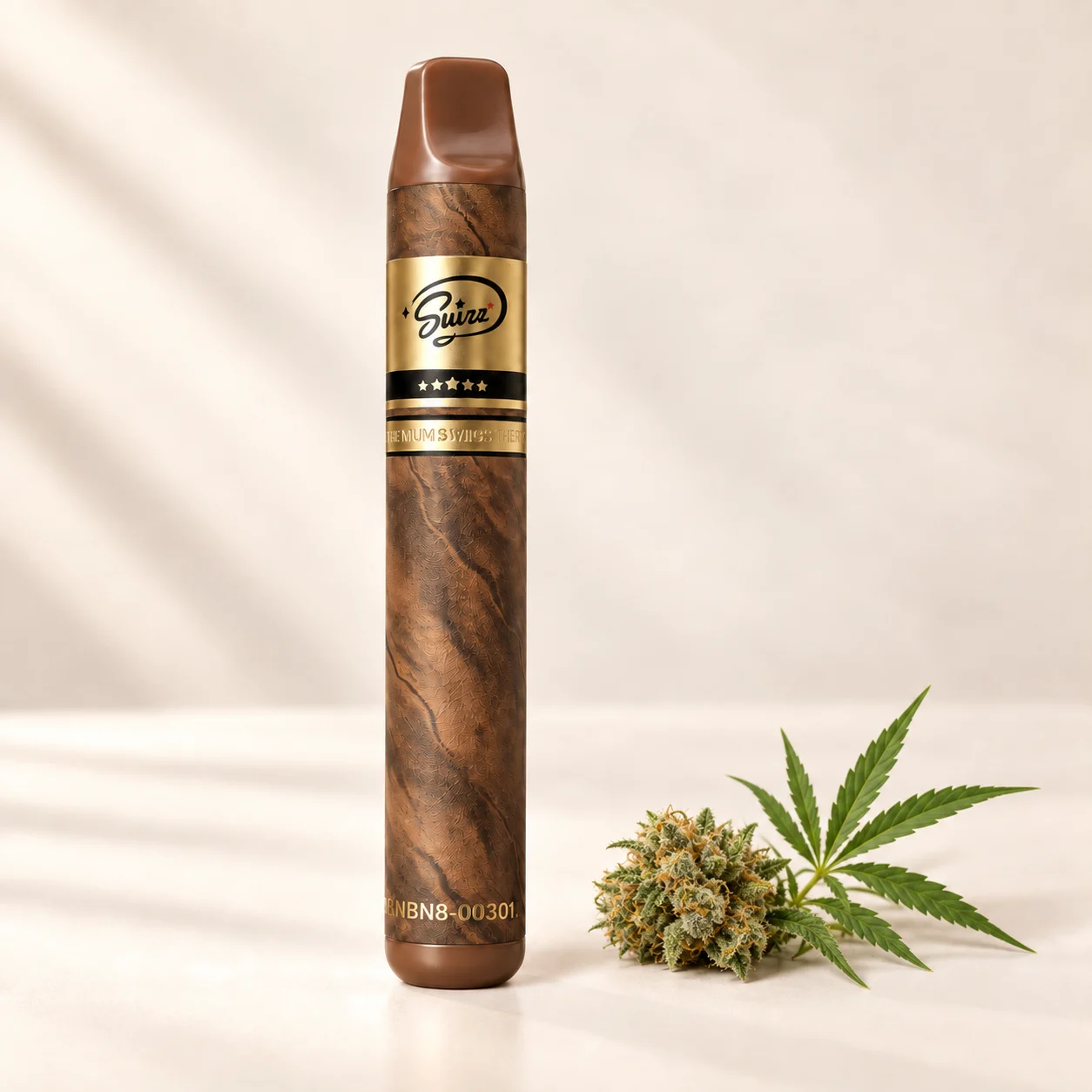 Suizz Amnesia Haze vape with a botanical flavour accent