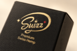 Suizz blend packaging branding detail, styled photograph