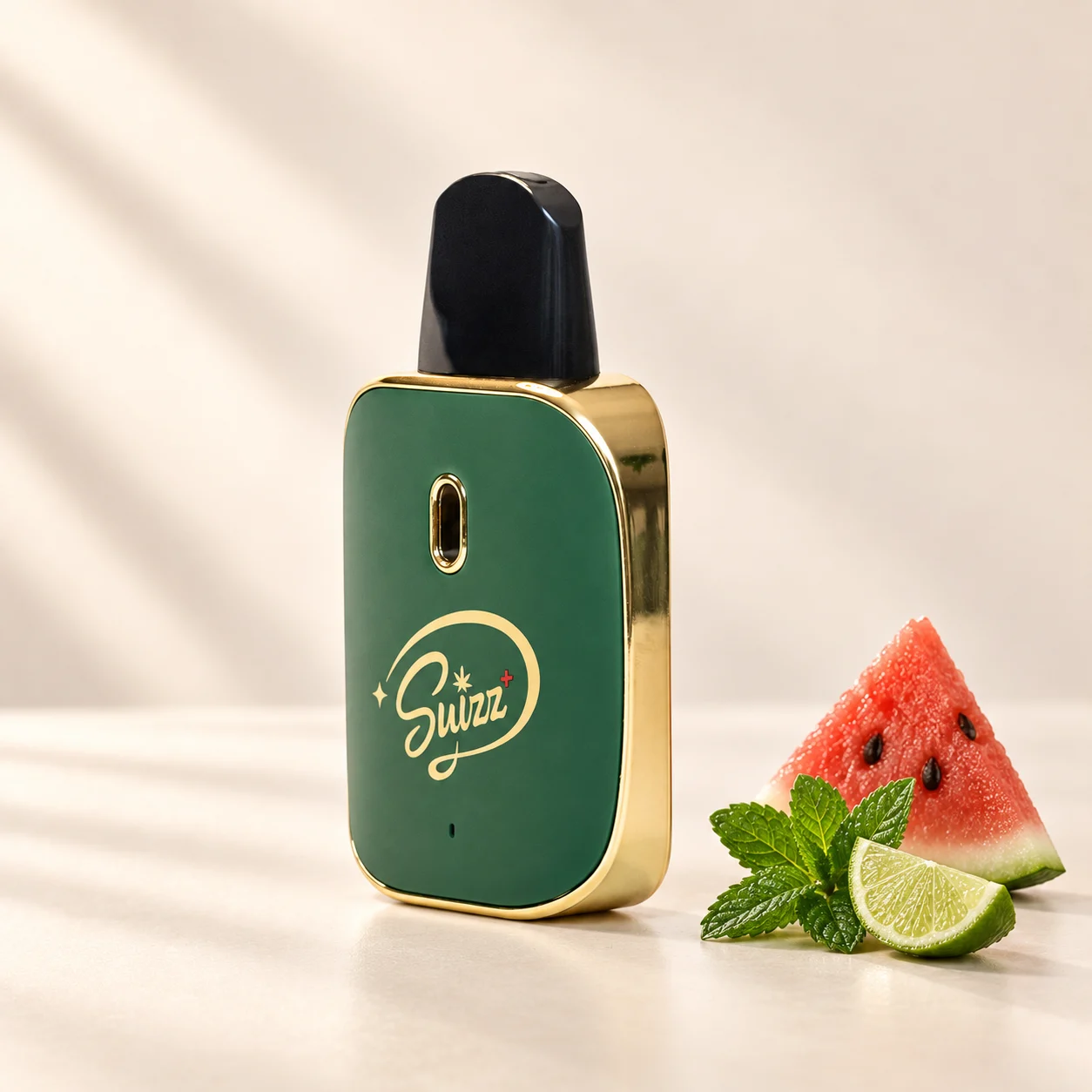 Suizz Dual Vape with watermelon, mint and lime flavour accents