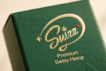 Suizz oil10 packaging branding detail, styled photograph